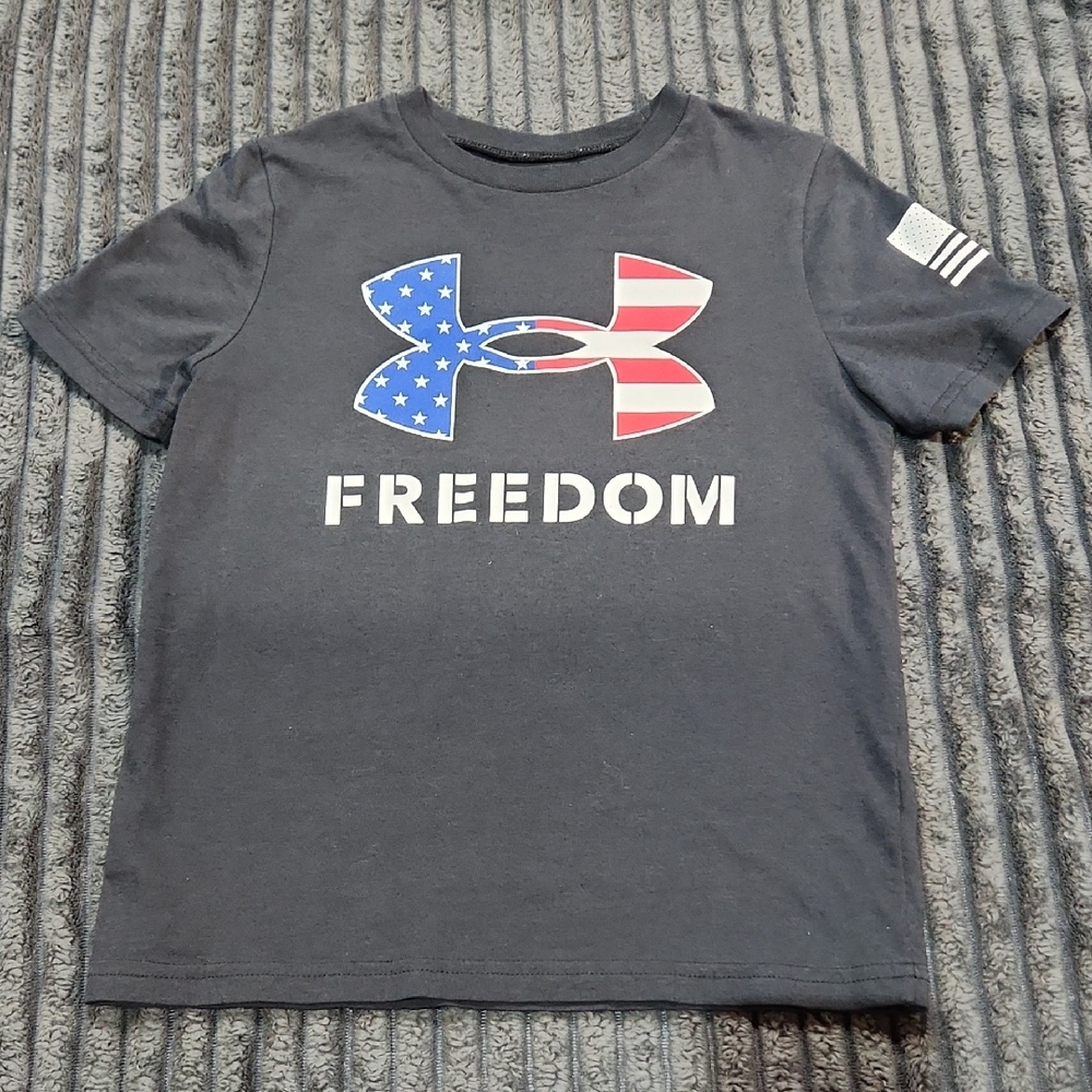 Under Armour Black Short Sleeve Tee with Patriotic Logo